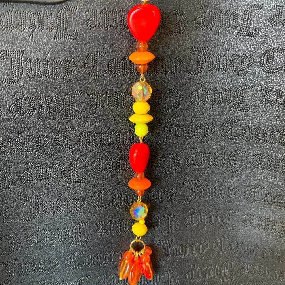 Handmade Fire Glass Bag Charm - Picture 2 of 4